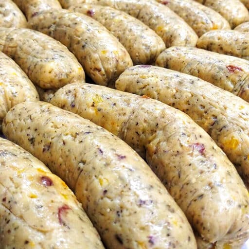 Vegan white sausage