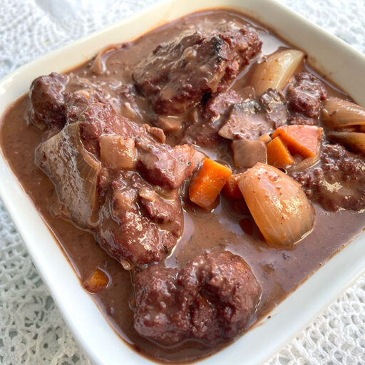 Festive Vegan Beef Bourguignon