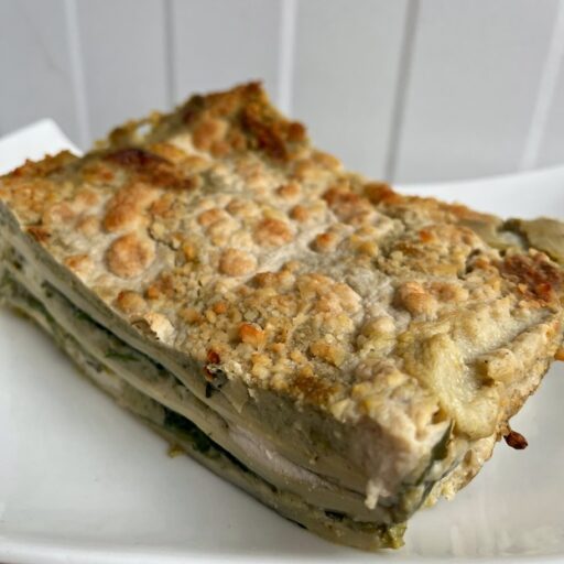 No-goat spinach and pesto Lasagna