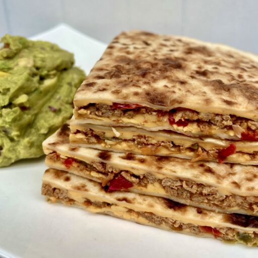 Vegan Quesadilla with guacamole