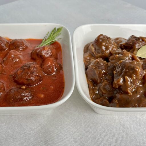 Meatballs: tomato or liégeoise