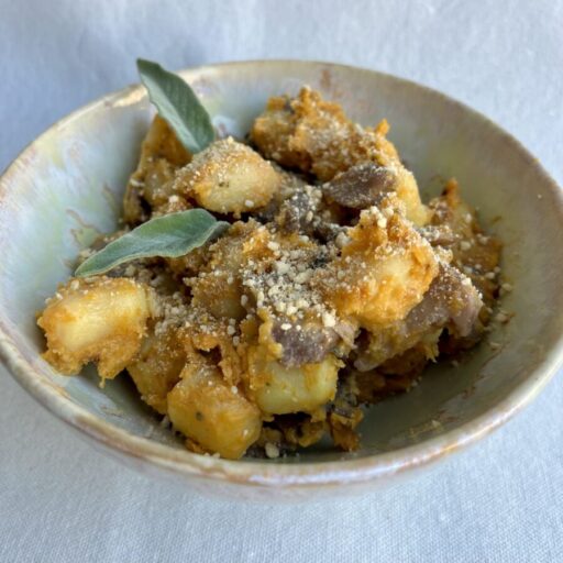 Butternut mushrooms and sage gnocchi